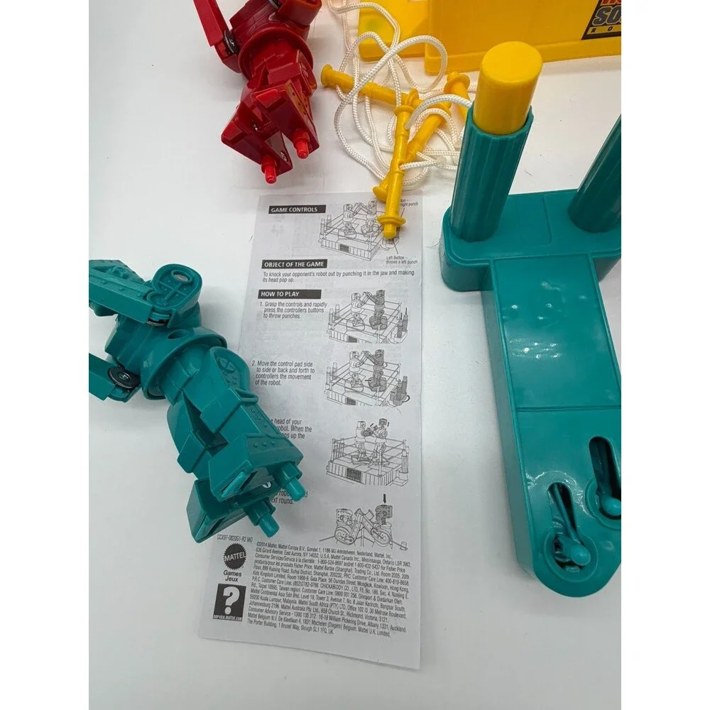 Mattel Rock Em Sock Em Robots Game Boxed Complete 2024 GLP32 Red Rocker vs Blue